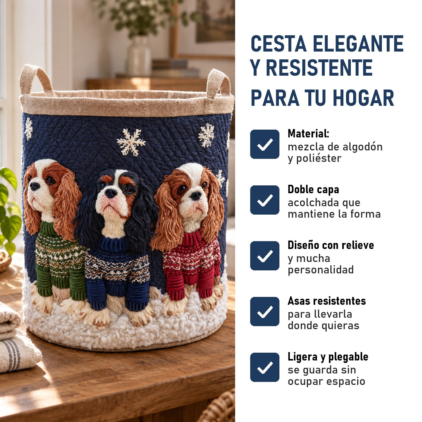 Rey Carlos: cesta elegante y resistente, características