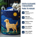 Encanto Dorado: cesta elegante y resistente, características