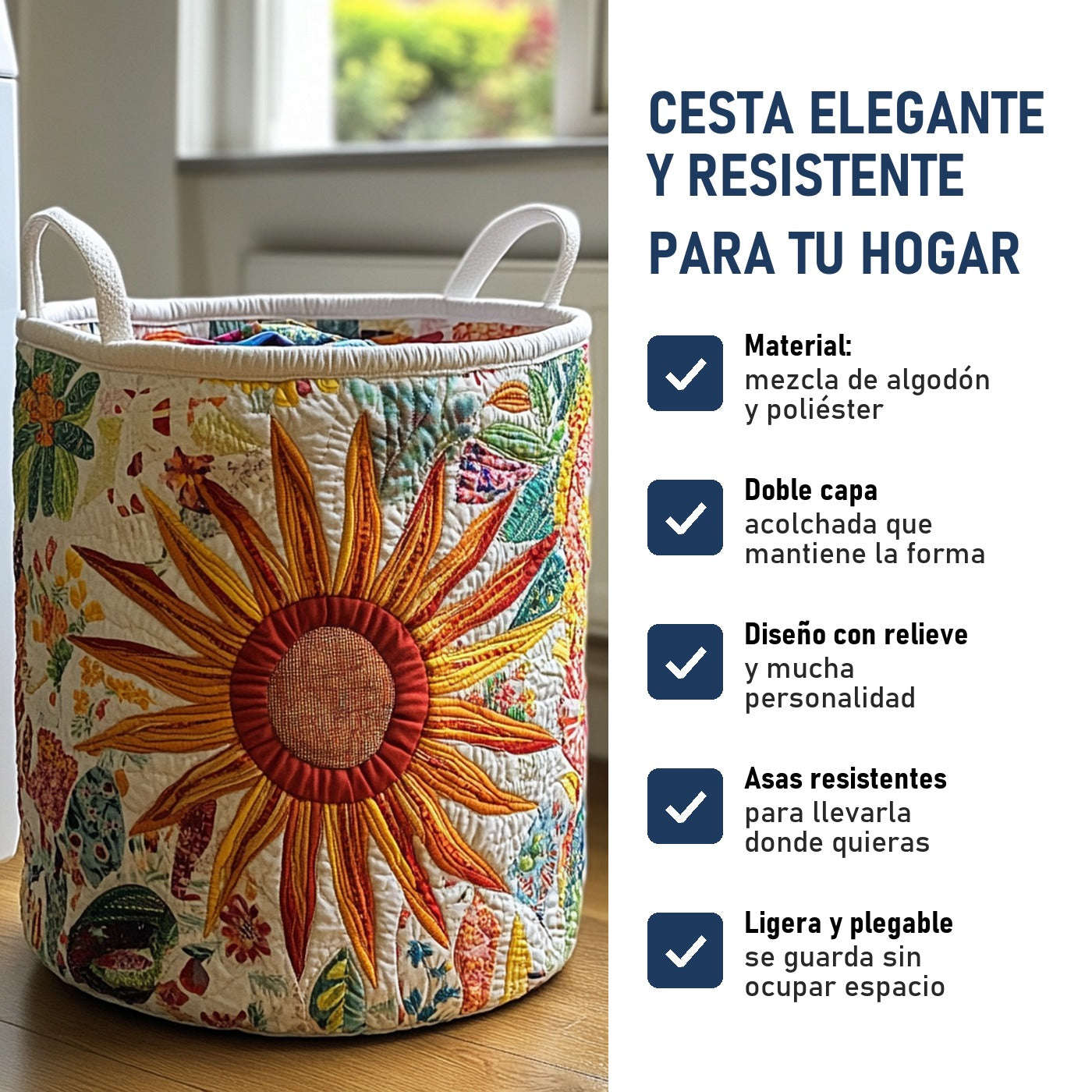 Amanecer en el Prado: cesta elegante y resistente, características