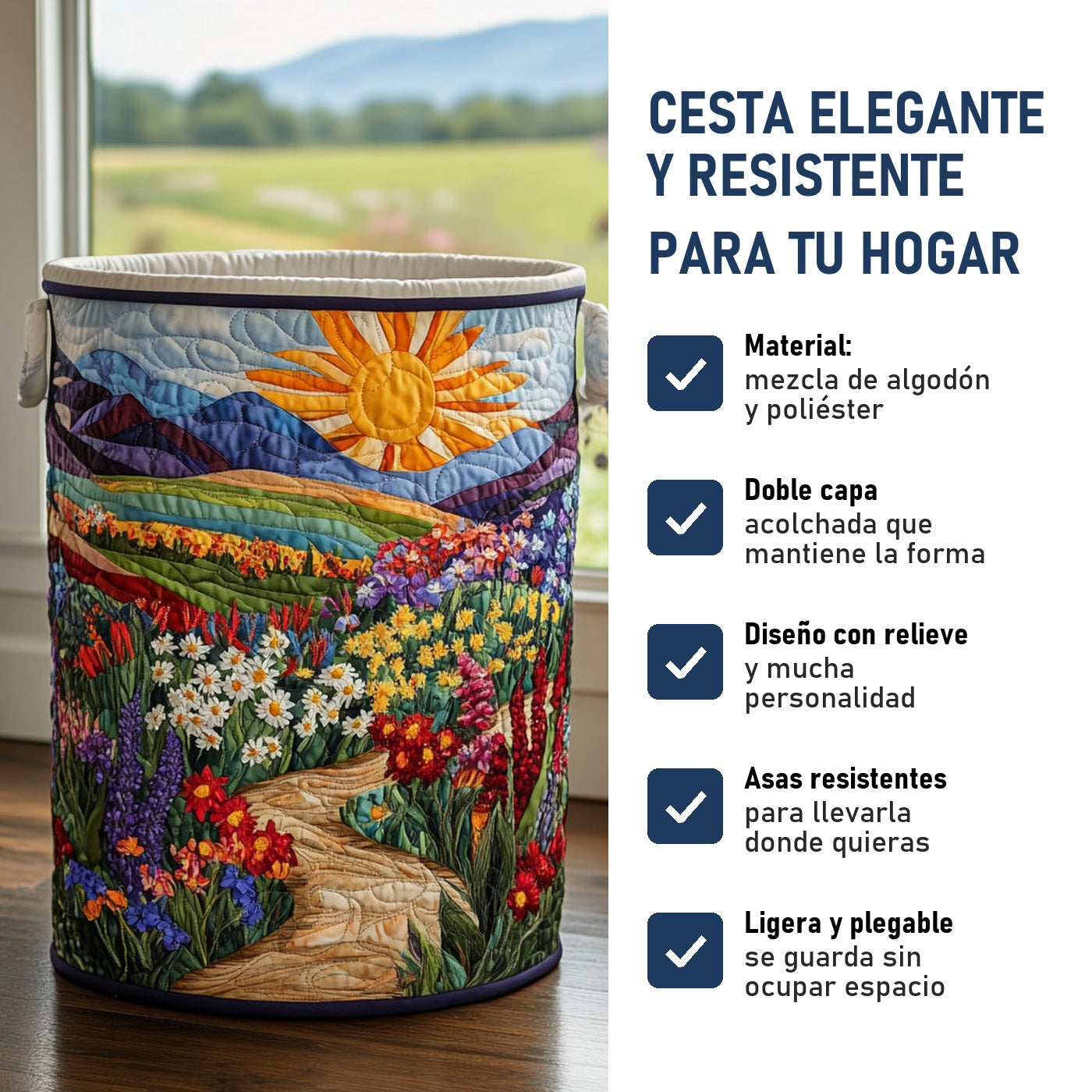 Canción de la Pradera: cesta elegante y resistente, características