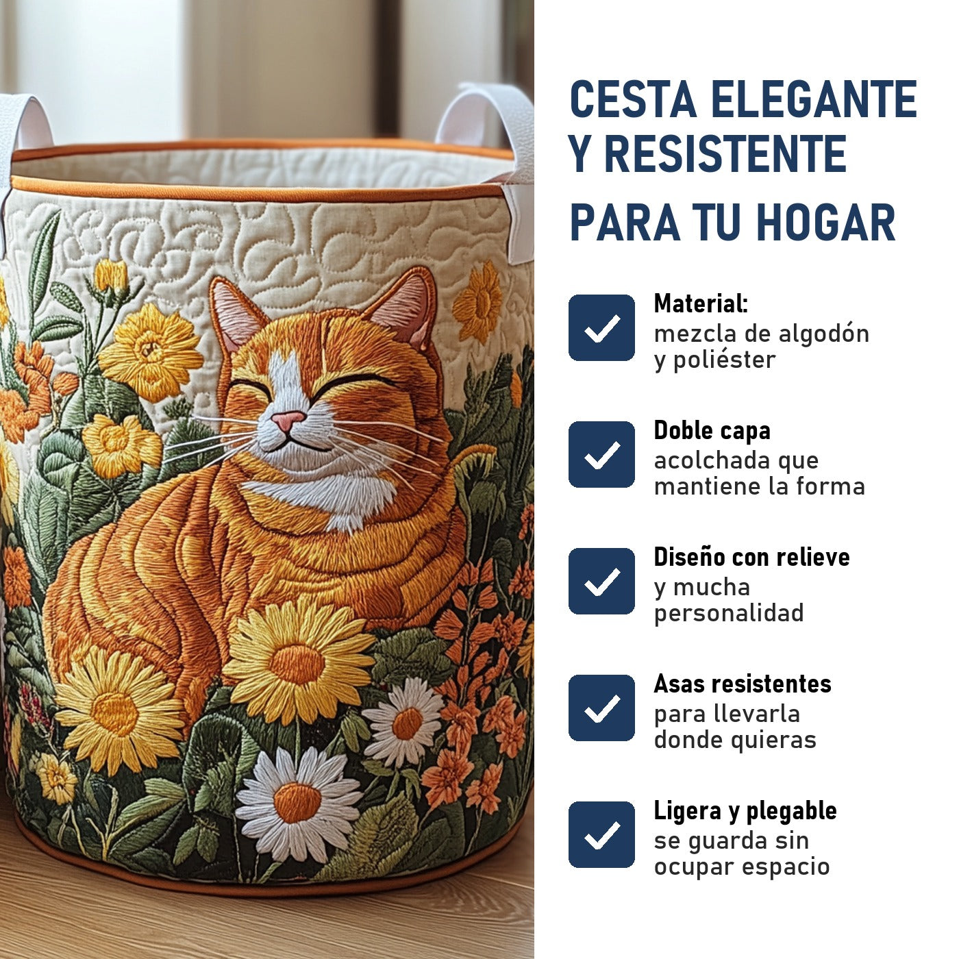 Gato del Bosque: cesta elegante y resistente, características
