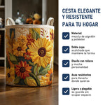 Sueño de Girasol: cesta elegante y resistente, características