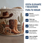 Estilo Western: cesta elegante y resistente, características
