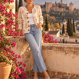 Rosa – Cárdigan de Punto con Rosas - en Granada 2