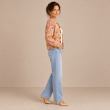 Macarena – Cárdigan de Punto Floral Multicolor - perfil