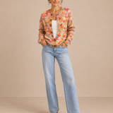 Macarena – Cárdigan de Punto Floral Multicolor - frente