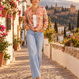 Macarena – Cárdigan de Punto Floral Multicolor - multicolor floral paseo granada