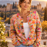 Macarena – Cárdigan de Punto Floral Multicolor - multicolor floral retrato alhambra