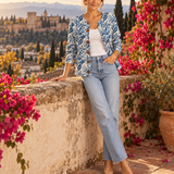 Triana – Cárdigan de Punto Azul y Blanco - en Granada 2