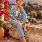 Triana – Cárdigan de Punto Azul y Blanco - en Granada 3