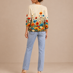 Candela – Cárdigan de Punto Jardín de Flores - espalda