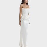 Flora - Vestido de Satén Con Top Incorporado