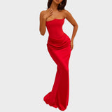 Flora - Vestido de Satén Con Top Incorporado