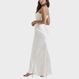 Flora - Vestido de Satén Con Top Incorporado