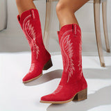 Valentina - Botas Vaqueras Con Tacón Bloque Estable Y Cómodo