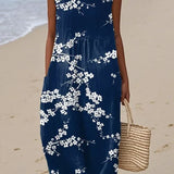 Tess – Vestido Midi Elegante con Patrón Floral