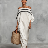 Vestido Maxi de Lino Minimalista