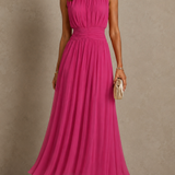 Itziar | Vestido Maxi Sin Mangas Fruncido