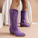 Valentina - Botas Vaqueras Con Tacón Bloque Estable Y Cómodo