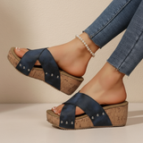 Oakley – Sandalias de cuña estilo boho