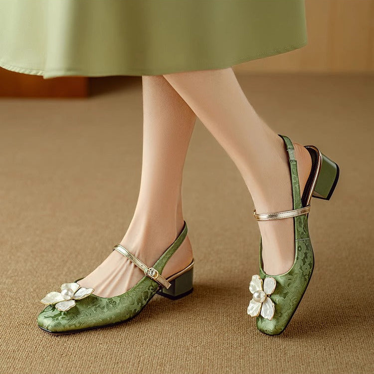 Mathilde – Zapatos elegantes de mujer con detalle floral