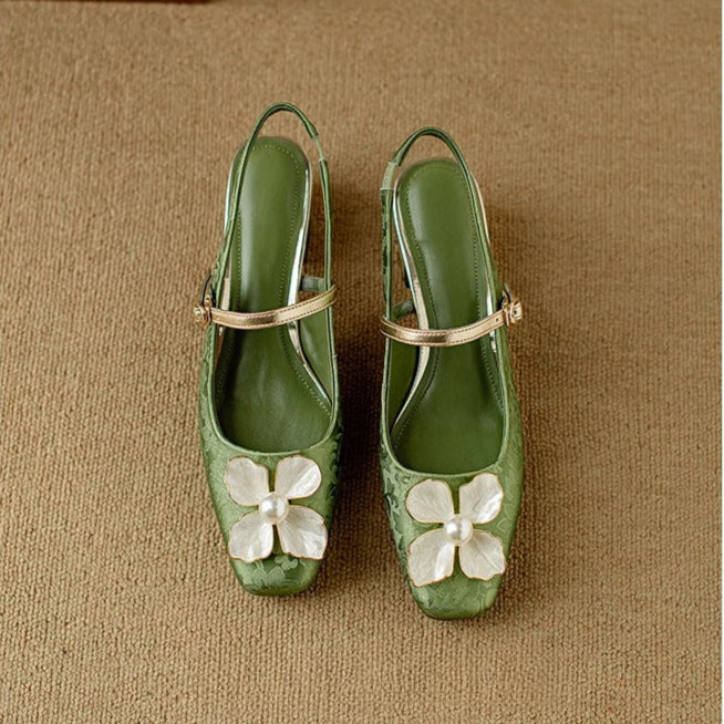 Mathilde – Zapatos elegantes de mujer con detalle floral