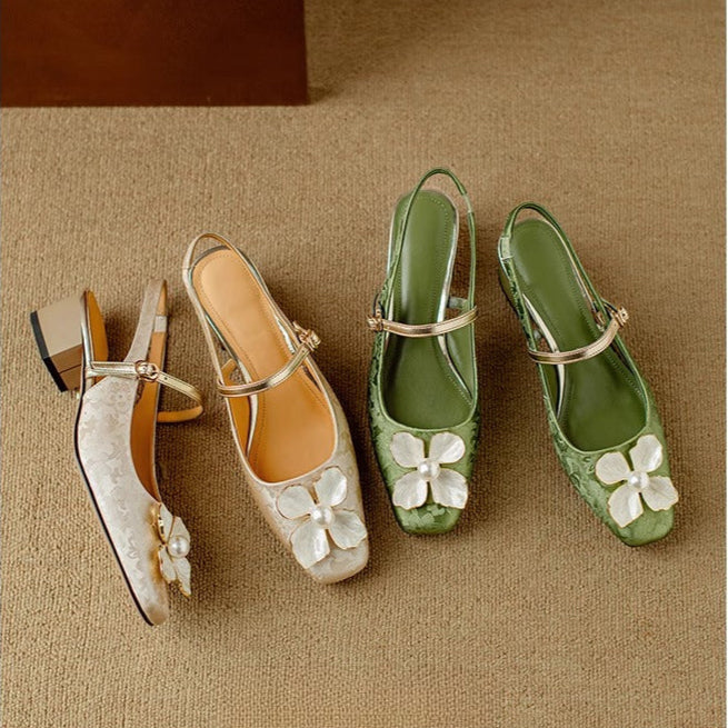 Mathilde – Zapatos elegantes de mujer con detalle floral