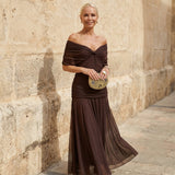 Abril | Vestido Maxi de Hombros Descubiertos