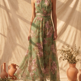 Sabela | Vestido Largo Halter Floral