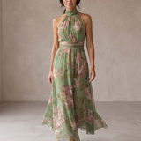 Sabela | Vestido Largo Halter Floral