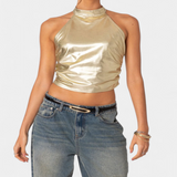 Anna Top Halter Metálico Karter