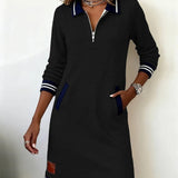Catalina – Vestido de Algodón de Manga Larga