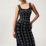 Moira - Vestido Diamante maxi ajustado tipo bandage