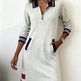 Catalina – Vestido de Algodón de Manga Larga