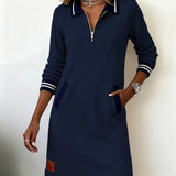 Catalina – Vestido de Algodón de Manga Larga