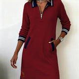 Catalina – Vestido de Algodón de Manga Larga