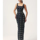 Moira - Vestido Diamante maxi ajustado tipo bandage