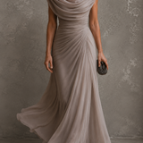 Ruth | Vestido Maxi Drapeado Sin Mangas