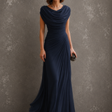 Ruth | Vestido Maxi Drapeado Sin Mangas