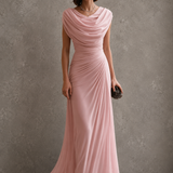 Ruth | Vestido Maxi Drapeado Sin Mangas